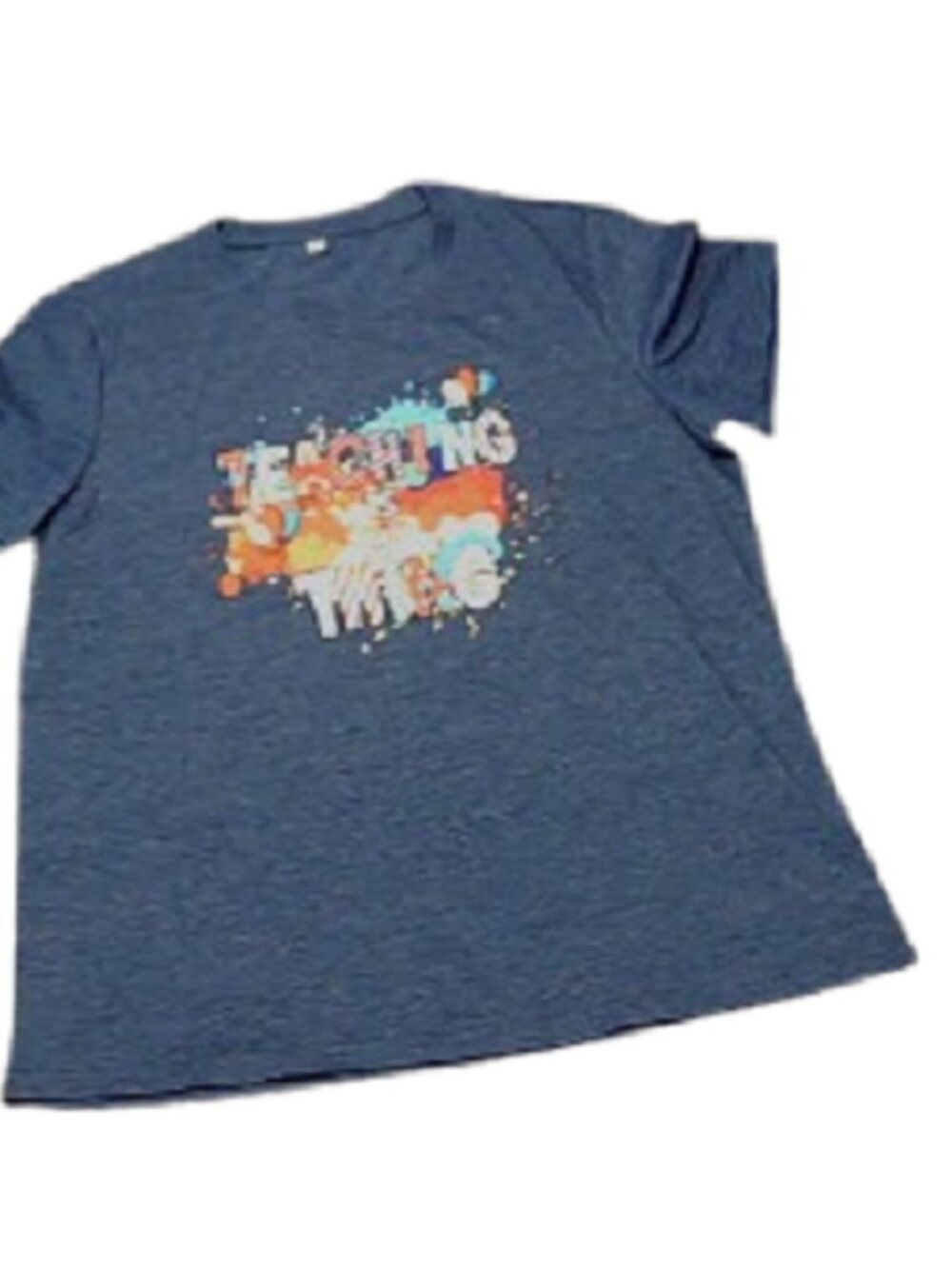 NWT Teaching Is My Thing Women's Graphic T Shirt Size L Color Heather Blue